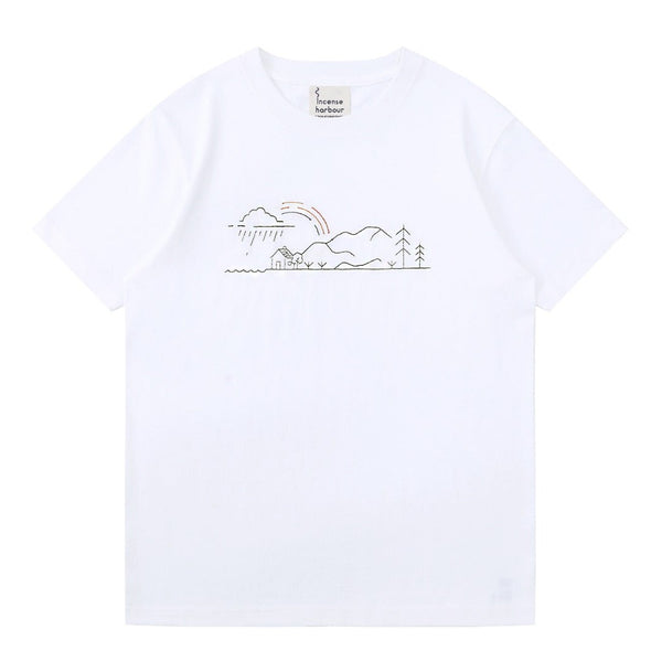 Incense harbour landscape T-shirt - Rainbow - GLUE Associates