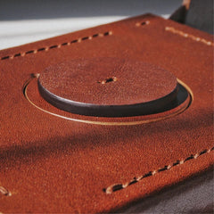 The Fukei Zip around short wallet - Brown - GLUE Associates