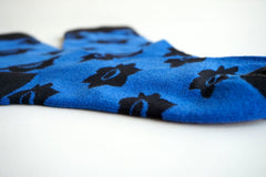 Floral socks - little daffodils blue - GLUE Associates