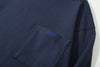 GOC Relax fit cotton tubular sweatshirt with pocket - Blue - GLUE Associates
