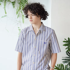 Incense Harbour Japanese Fabric Loose Fit Stripes Shirt - GLUE Associates