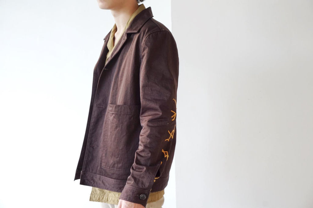 Incense Harbour Brown Workwear Jacket with Embroidery - GLUE Associates