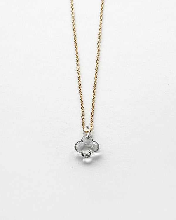 HARIO Handmade Necklace - little hydrangea flower - grey blue - GLUE Associates