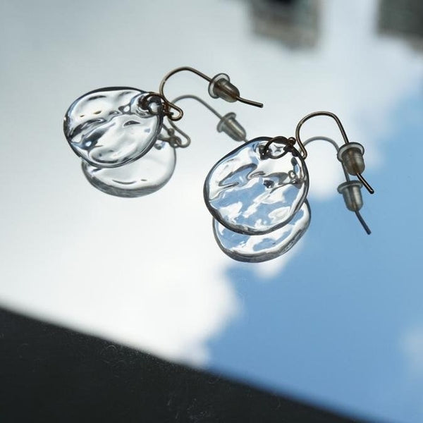 HARIO Handmade Jewelry- Water Surface Earrings (HAW-MK-001P) - GLUE Associates