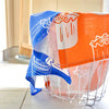 GOC cotton linen Hong Kong Dim Sum tea towel - Orange - GLUE Associates