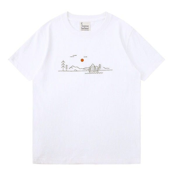 Incense Harbour landscape t-shirt - Sunset - GLUE Associates